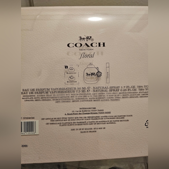 Coach NEW YORK Floral EDP Perfume 2 Pc Gift Set 1.7 Oz AND .25 Oz empty box - Picture 9 of 9